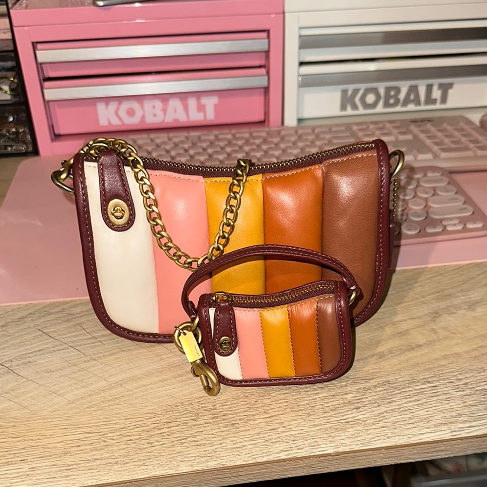 Colorful Striped Women's Bag Set